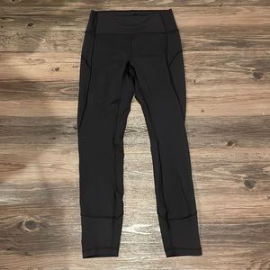 Lululemon size 6 black leggings length 25”
